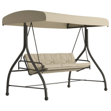 Flash Furniture Tellis Tan 3-Seater Patio Swing/Bed Tlh-007-Tan-Gg
