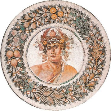 Greek God Mosaic Portrait, 39"x39"