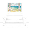 Open Windows to Beach Paradise 32x48 Canvas Wall Art