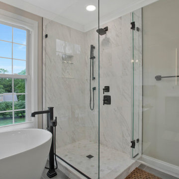 Transitional Primary Bathroom Design Cockeysville, MD