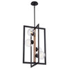 Vaxcel P0339 Bridgeview 4-Light Pendant in Industrial and Rectangular Style 34 I