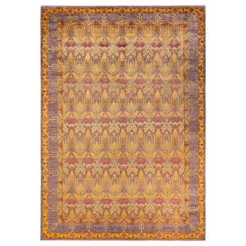 Arts and Crafts, One-of-a-Kind Hand-Knotted Area Rug Beige, 9'10"x14'2"