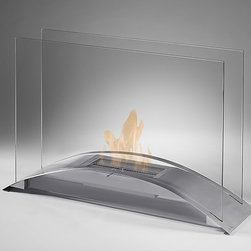 Eco-Feu Majestic Stainless Steel Biofuel Fireplace - Indoor Fireplaces
