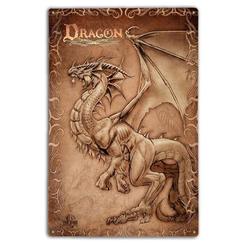Dragon Parchment, Classic Metal Sign