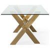Modrest Dandy Golden and Glass Dining Table