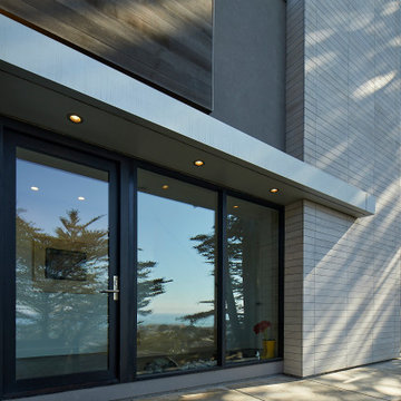 Front of the house showing new entry lobby.