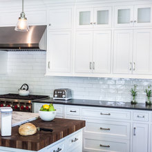 butcher block in kitchen
