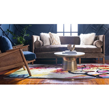 Contemporary Arles 2'7"x10' Runner Willow Area Rug