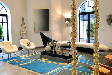 Living room - huge contemporary loft-style living room idea in New York