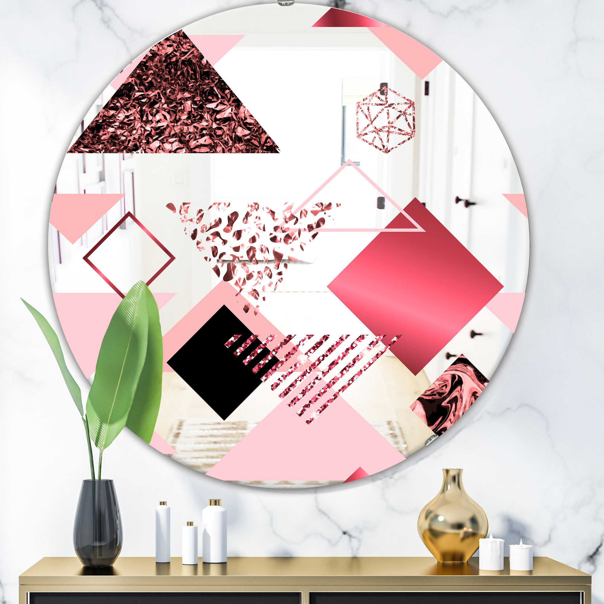 Designart Triangular Spacy Spheres 3 Midcentury Oval Or Round ...