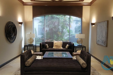 Inspiration for a contemporary living room remodel in Miami
