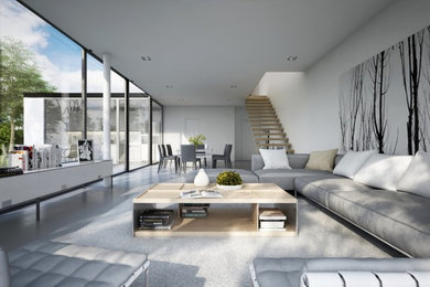 Contemporary living room in Buckinghamshire.