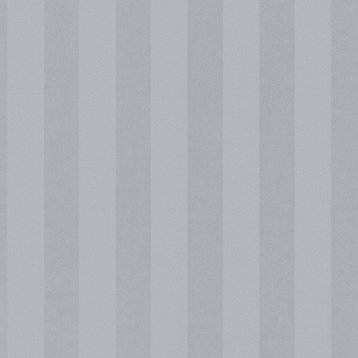 1.25" Wide Stripe Wallpaper, Silver, 1 Bolt