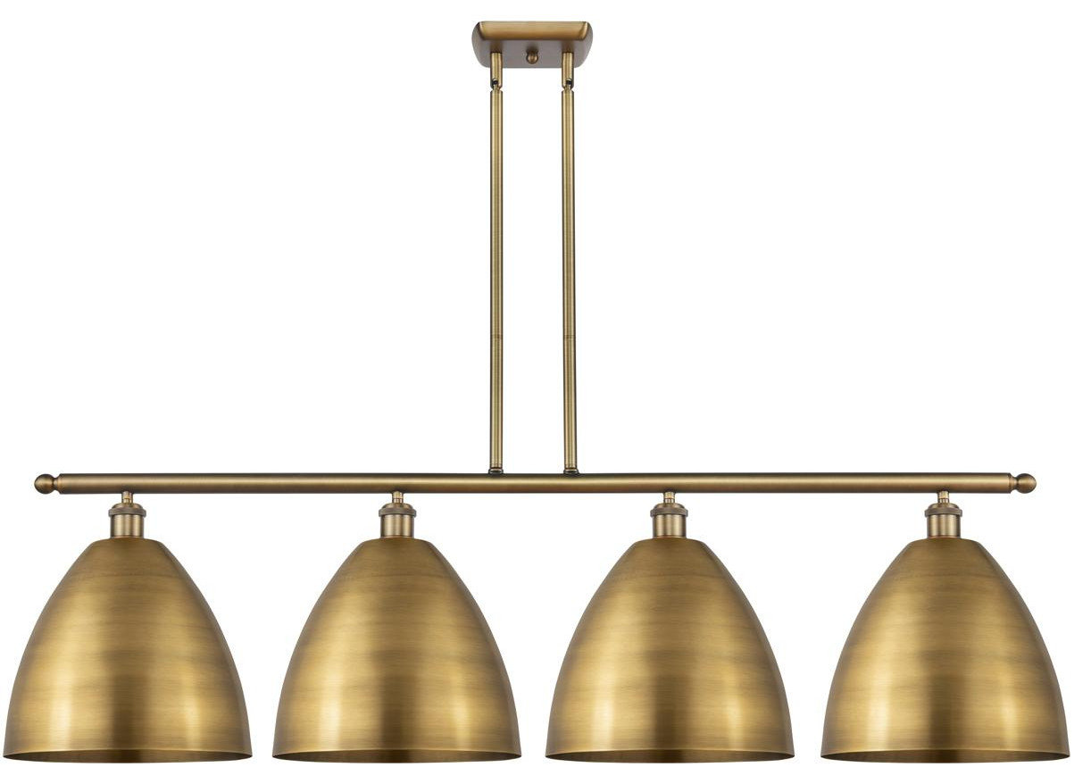Ballston Dome 4 Light Island Light, Brushed Brass Industrial