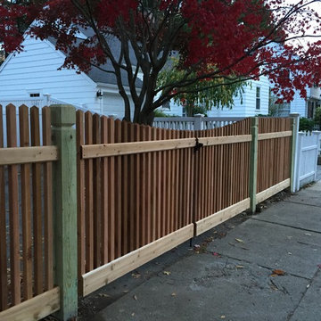 Jamaica Plain | Custom Red Cedar Spindle Picket w/ Scallop Gates