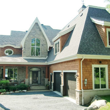 Red cedar shingles on ground floor house
