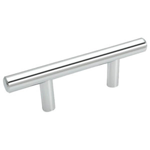 3-3//4 Hole Centers 6-1//8 Overall Length Cosmas H698-96SS Stainless Steel Cabinet Hardware Euro Style Bar Handle Pull 25 Pack