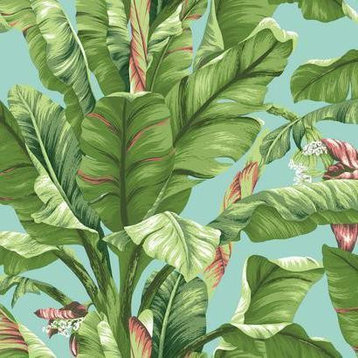 York Wallcoverings AT7070 Tropics Banana Leaf Wallpaper
