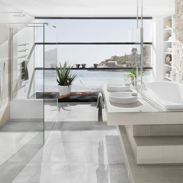 Badezimmer mit Meerblick