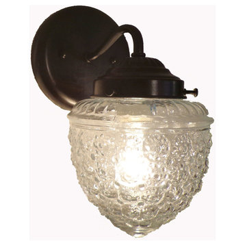 Island Falls Glass Wall Sconce Light Fixture, Oil Rubbed