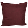 25" Double-Corded Polyester Square Floor Pillows With Inserts, Set of 2, Merlot