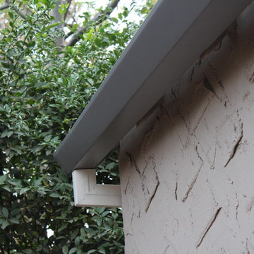1920s Home in San Marino California, Angle Faced Gutter with Smooth Downspouts