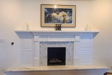 Elegant family room photo in Burlington