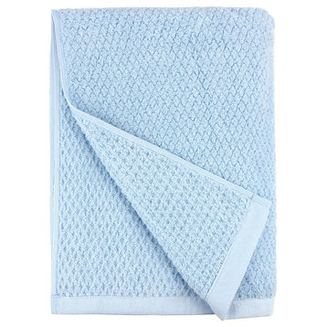 Everplush Diamond Jacquard Bath Towel, Aquamarine