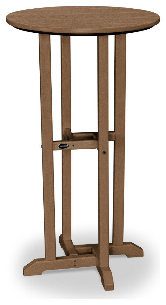 Polywood 24" Round Farmhouse Bar Bistro Table - Transitional - Outdoor ...