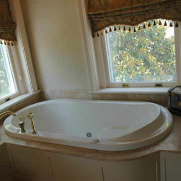 Soaking tub nestled in a private corner