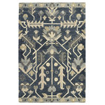 Kaleen - Kaleen Hand-Tufted Brooklyn Denim Wool Rug, 5'x7'6" - If your space is looking a little drab, set a new scene with the Kaleen Hand-Tufted Wool Rug. Playing on tribal style, this piece puts a modern twist on Persian-inspired prints. Update your seating area with the Kaleen for a contemporary take on traditional design.