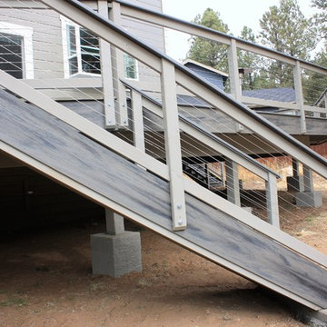 Trex deck with Cable Handrail