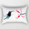Decorative Pillow Cover, Hummingbird Floral, 16"x16"