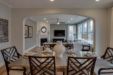 This is an example of a contemporary dining room in Charlotte.