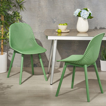 Posey Outdoor Dining Chair, Green