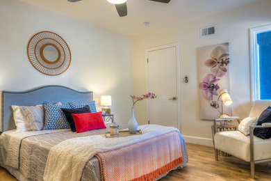 Example of a beach style bedroom design in Los Angeles