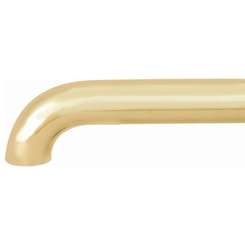 Alno A0012 Compliant 12" Shower / Bathroom Grab Bar - Unlacquered Brass
