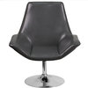 HERCULES Sabrina Series Gray Leather Reception Chair