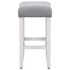 24" Upholstered Saddle Seat Counter Stool in Gray