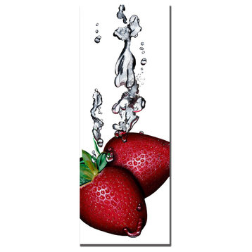 'Strawberry Splash II' Canvas Art by Roderick Stevens