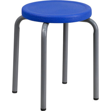 Beautiful Stackable Stool with Coated Frame, Blue