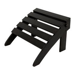 Ivy Terrace Furniture - Ivy Terrace Classics Folding Ottoman, Black - Outdoor Footstools And Ottomans