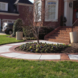 Silver Gray Walkway with Chicory Border - Outdoor Products