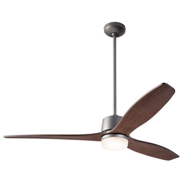 Arbor Fan, Graphite, 54" Mahogany Blades With LED, Wall/Remote Control