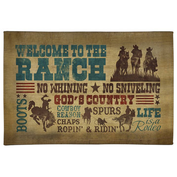 Welcome to the Ranch 3'x5' Chenille Rug
