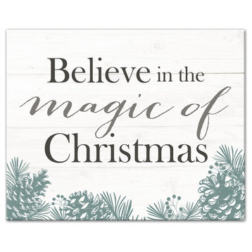 Believe in the Magic of Christmas Canvas Wall Art, 16"x20"