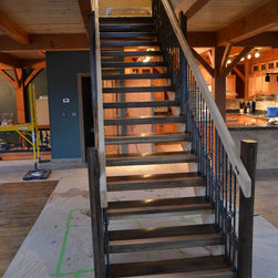 Live Edge Stairs - Curly Maple and Walnut - Home Improvement