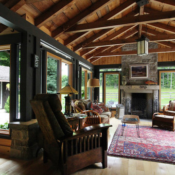 Post and Beam Porch with "Floating" Windows
