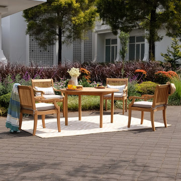 Mosko Teak Wood 5 Piece Outdoor Dining Set