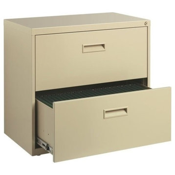 Hirsh 30-inch Width Metal 2 Drawer Home Office Lateral File Cabinet Putty/Beige
